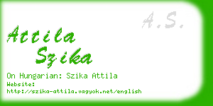 attila szika business card